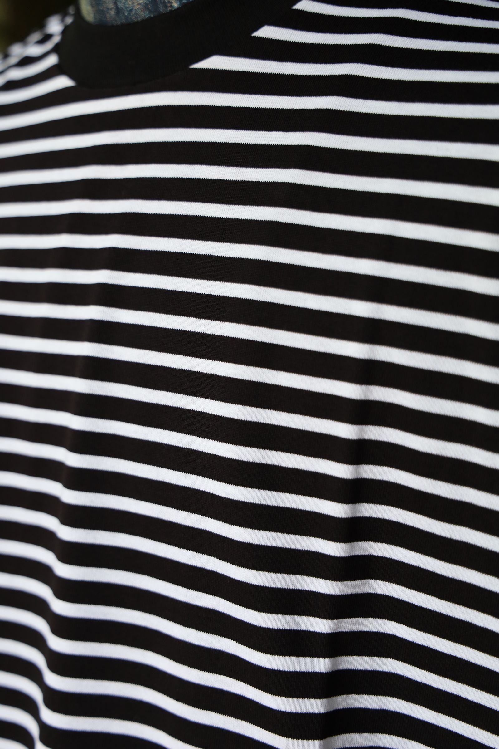 イズネス24AW BALLOON STRIPES T SHIRT(31SSSH05-2)BLACK×WHITE border