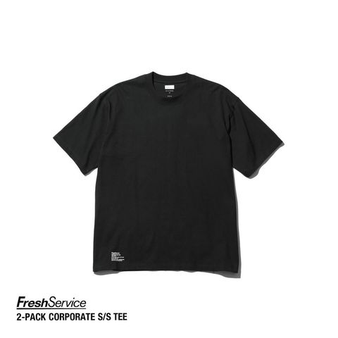 フレッシュサービス パックTシャツ 2-PACK CORPORATE S/S TEE(BLACK)☆再入荷！