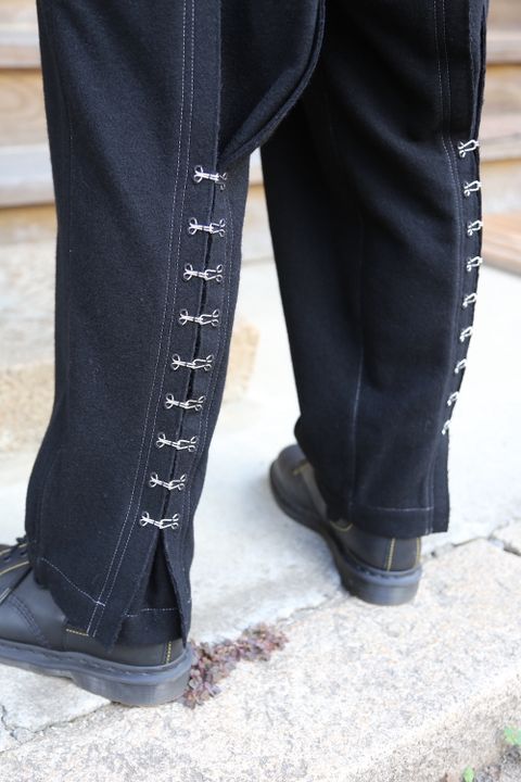 Yohji Yamamoto 21AW Y-ホック付きPフラノ PANTS(HX-P32-118) style. 2021.07.13.