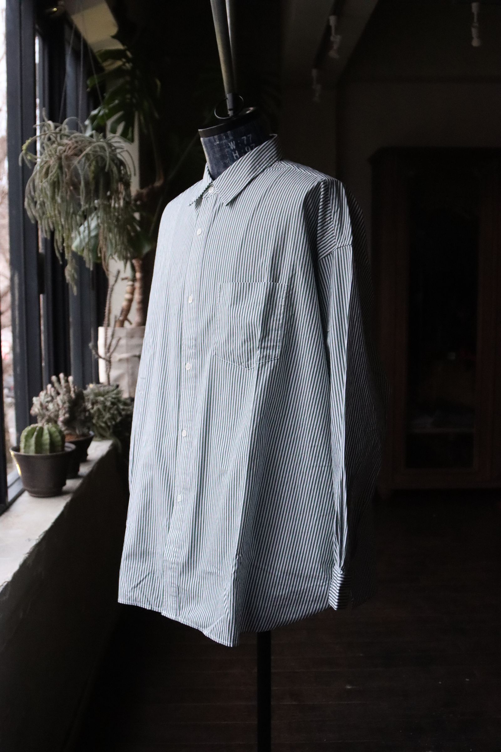 フレッシュサービス CORPORATE UNIFORM L/S SHIRT(FSC253-50105B)GREEN STRIPE☆8月9日(土)発売！