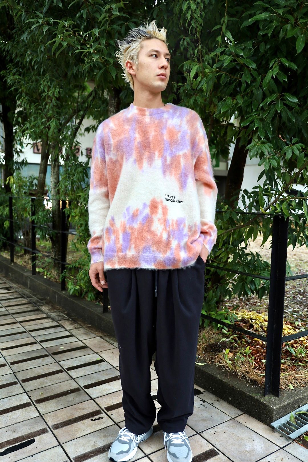 S.F.C 25FW エスエフシー DYED MOHAIR CREW (SFCFW25KN03)Natural,Orange,Purple