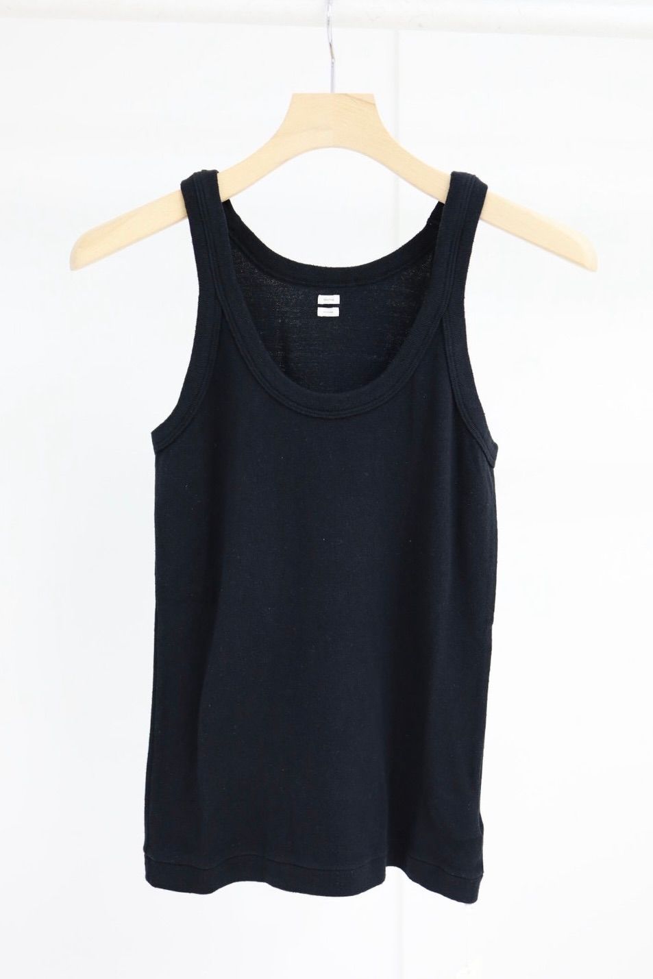 blurhms 26SS Women's Co/Silk Nep Rib Tank top(BHSW26S8)Black