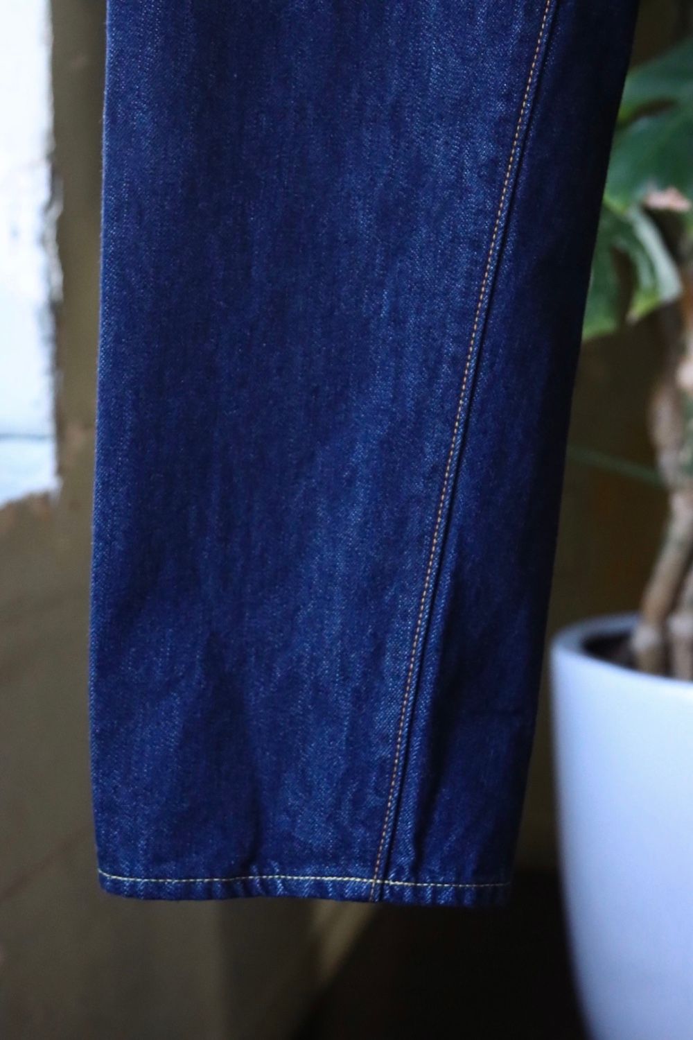 CIOTA22AWシオタ本藍スビンコットン13.5ozストレートデニム(NPTM-1STB-NIW)ネイビー(ONE WASH)