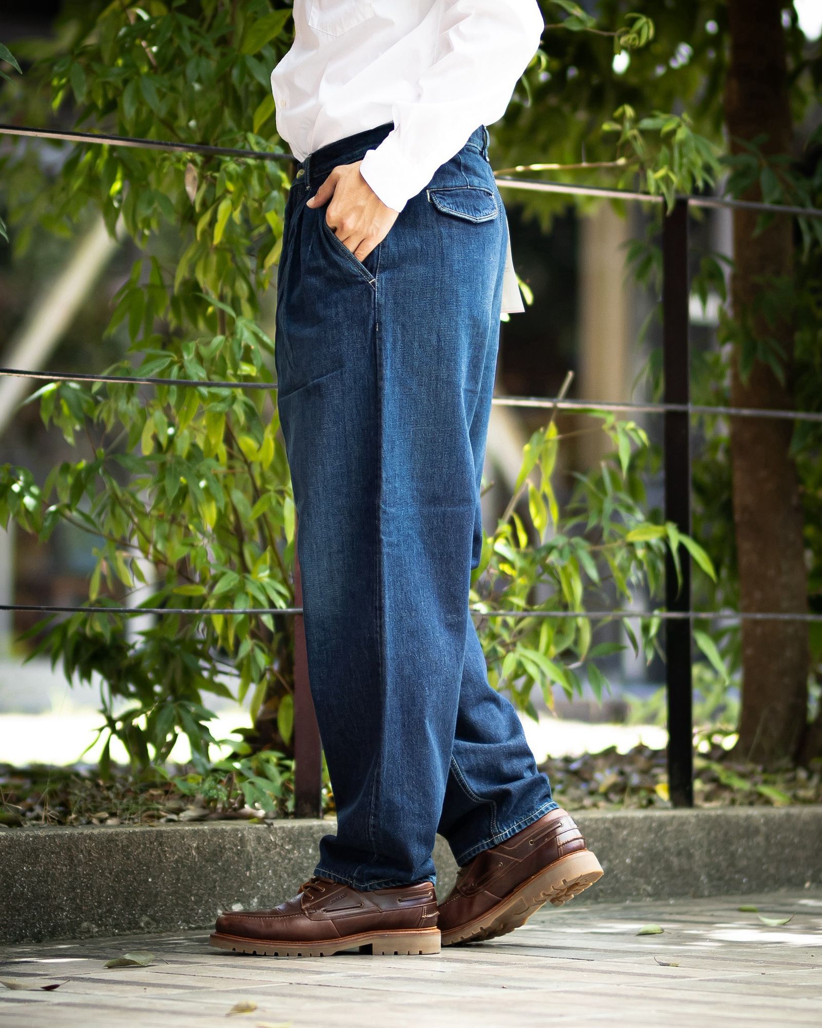 Graphpaper - グラフペーパー Selvage Denim Two Tuck Tapered Pants