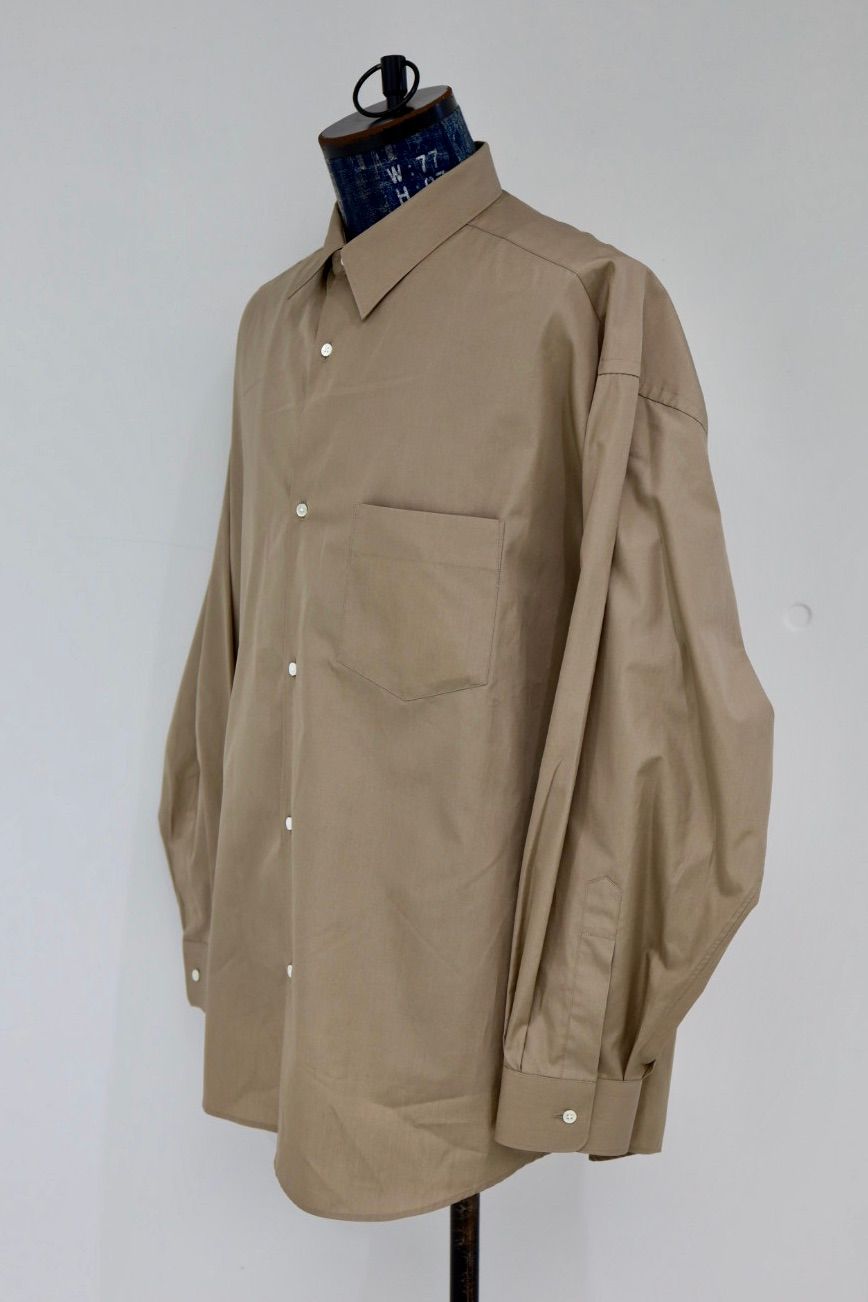 グラフペーパー 26SS ALUMO for GP L/S Oversized Regular Collar Shirt(GM261-50222)TAUPE☆1月31日(土)発売！