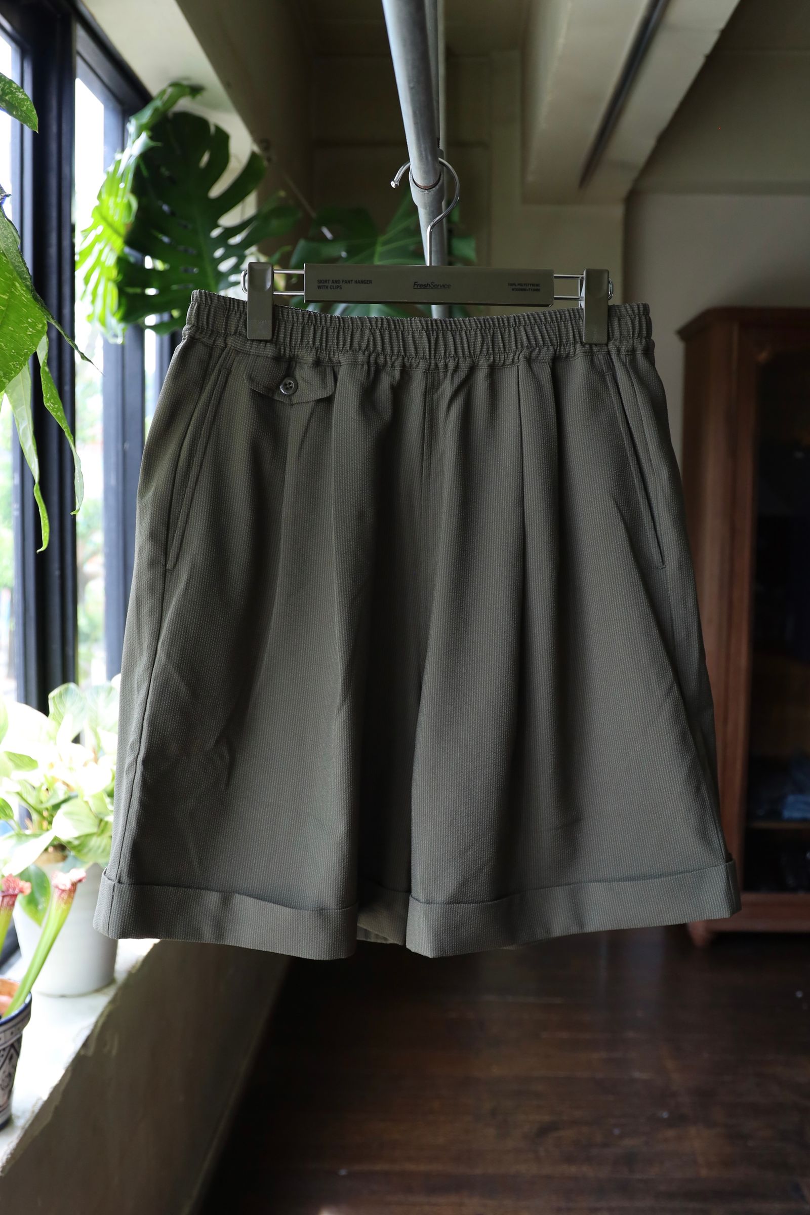 フレッシュサービス SEERSUCKER EASY SHORTS (FSC252-40044)KHAKI