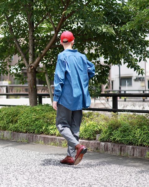 A.PRESSE アプレッセ 23AW Washed Denim shirtスタイル