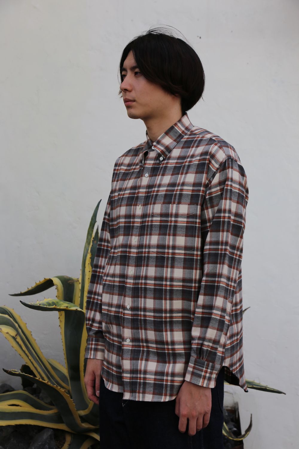 Graphpaper2020AW 新作THOMAS MASON for GP Check B.D Box Shirt style.2020.9.27.