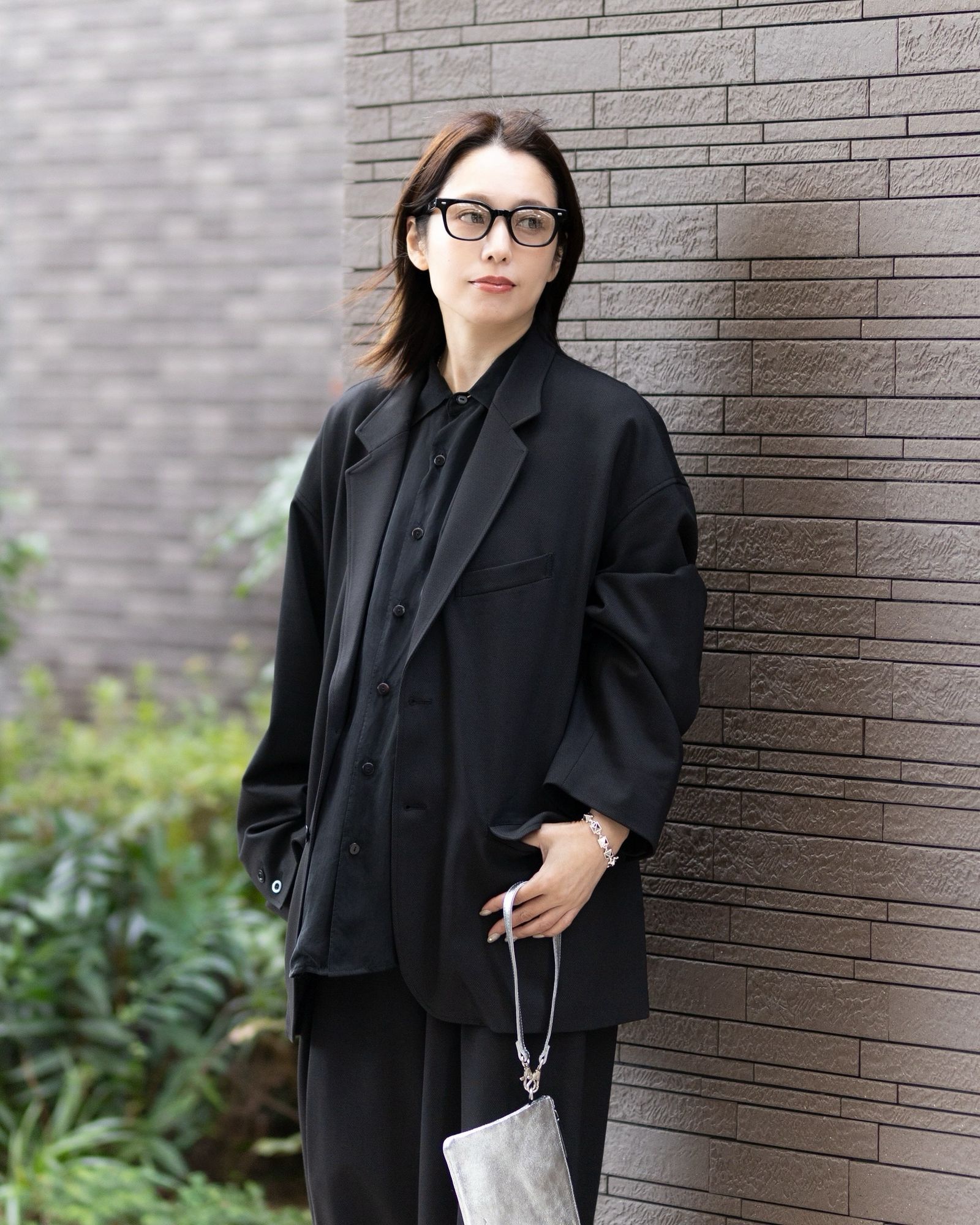 グラフペーパー 25AW SIDOGRAS Melange Ponte Jacket(GM254-20049)BLACK☆11月29日(土)発売！