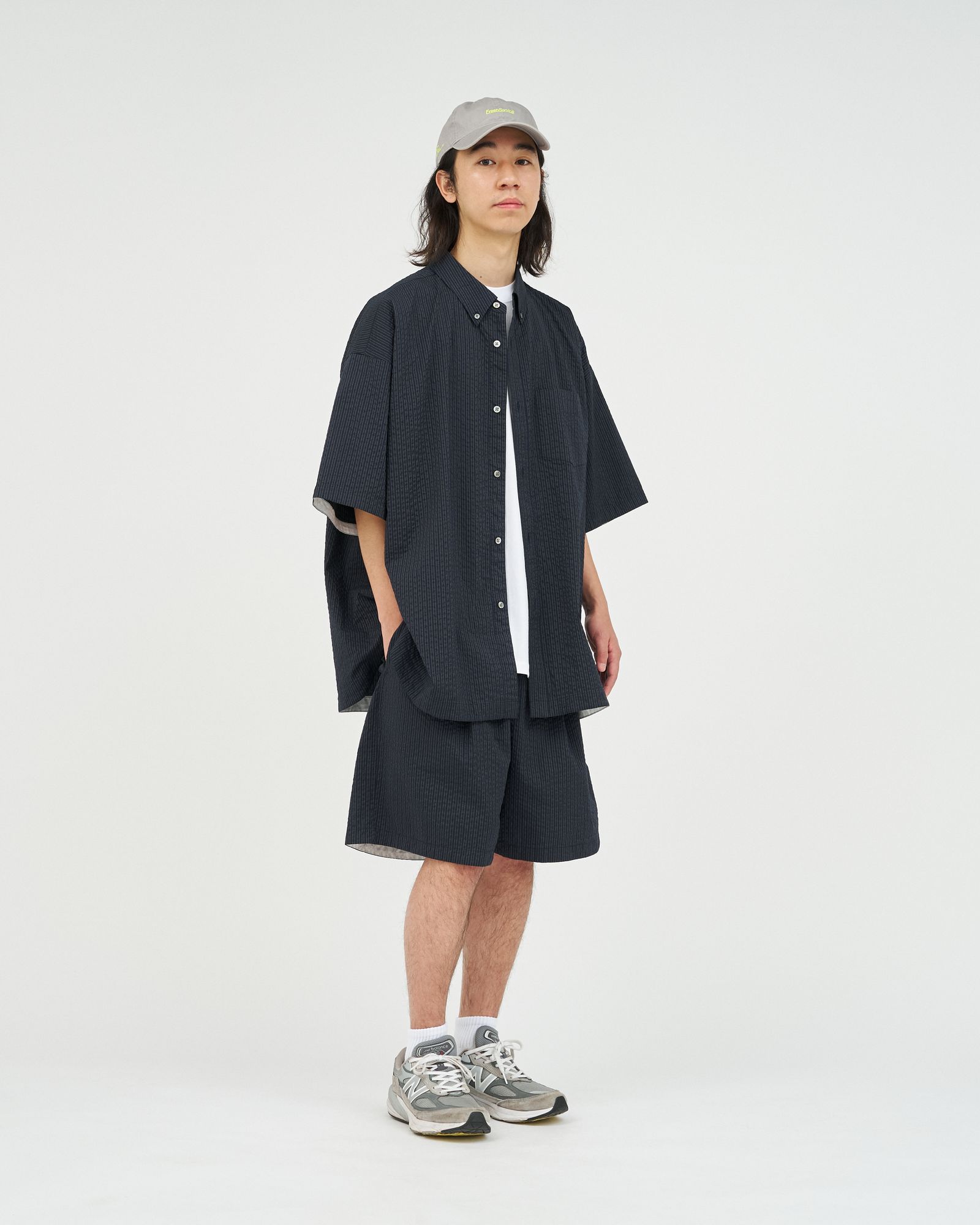 フレッシュサービス SEERSUCKER EASY SHORTS (FSC261-40229)NAVYxBLACK★2月14日(土)発売
