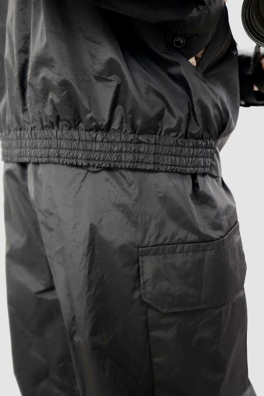 blurhms ブラームス 26SS Poly-Silk Zip Jacket(BHS26S008)Black