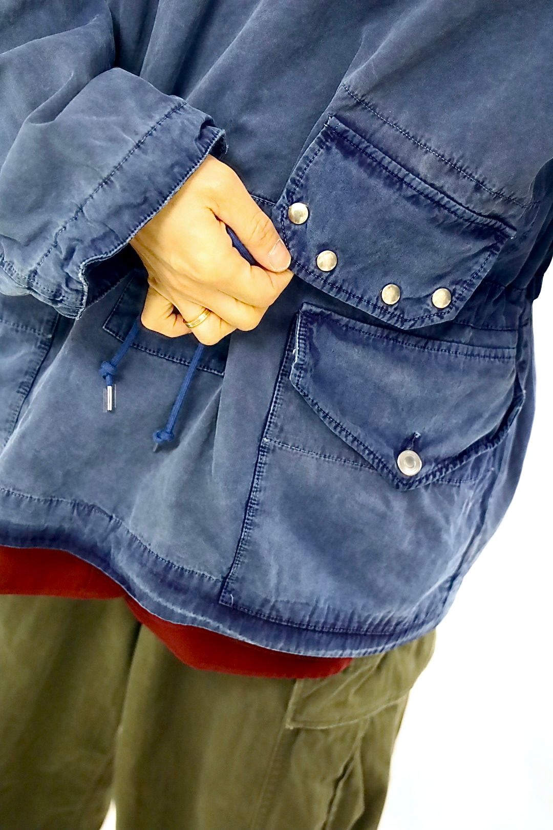 A.PRESSE 2026 STYLE1 Vintage Royal Navy Smockスタイル