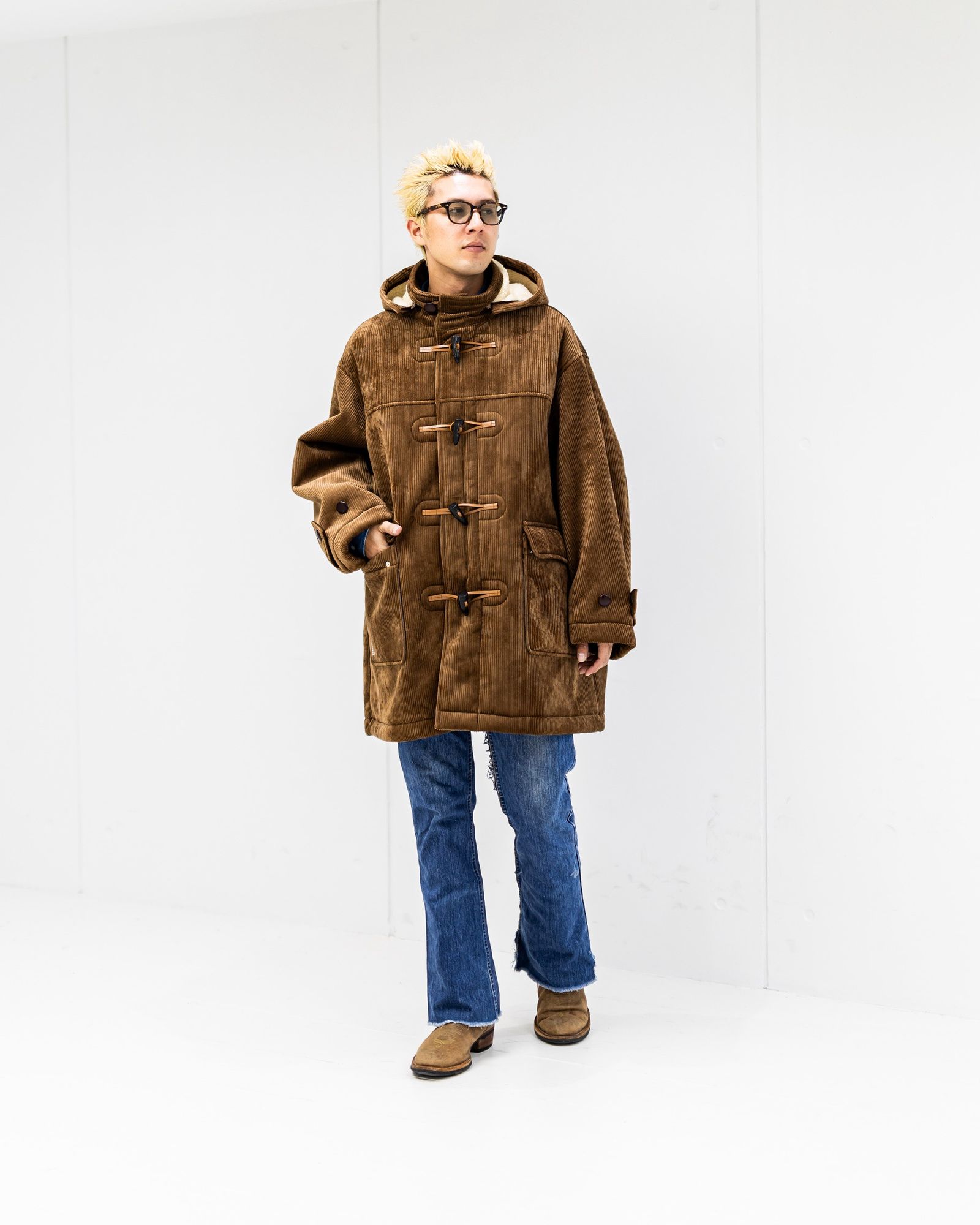 フレッシュサービス SHERPA CORDUROY DUFFLE COAT(FSC254-10064)BROWN☆11月22日(土)発売！