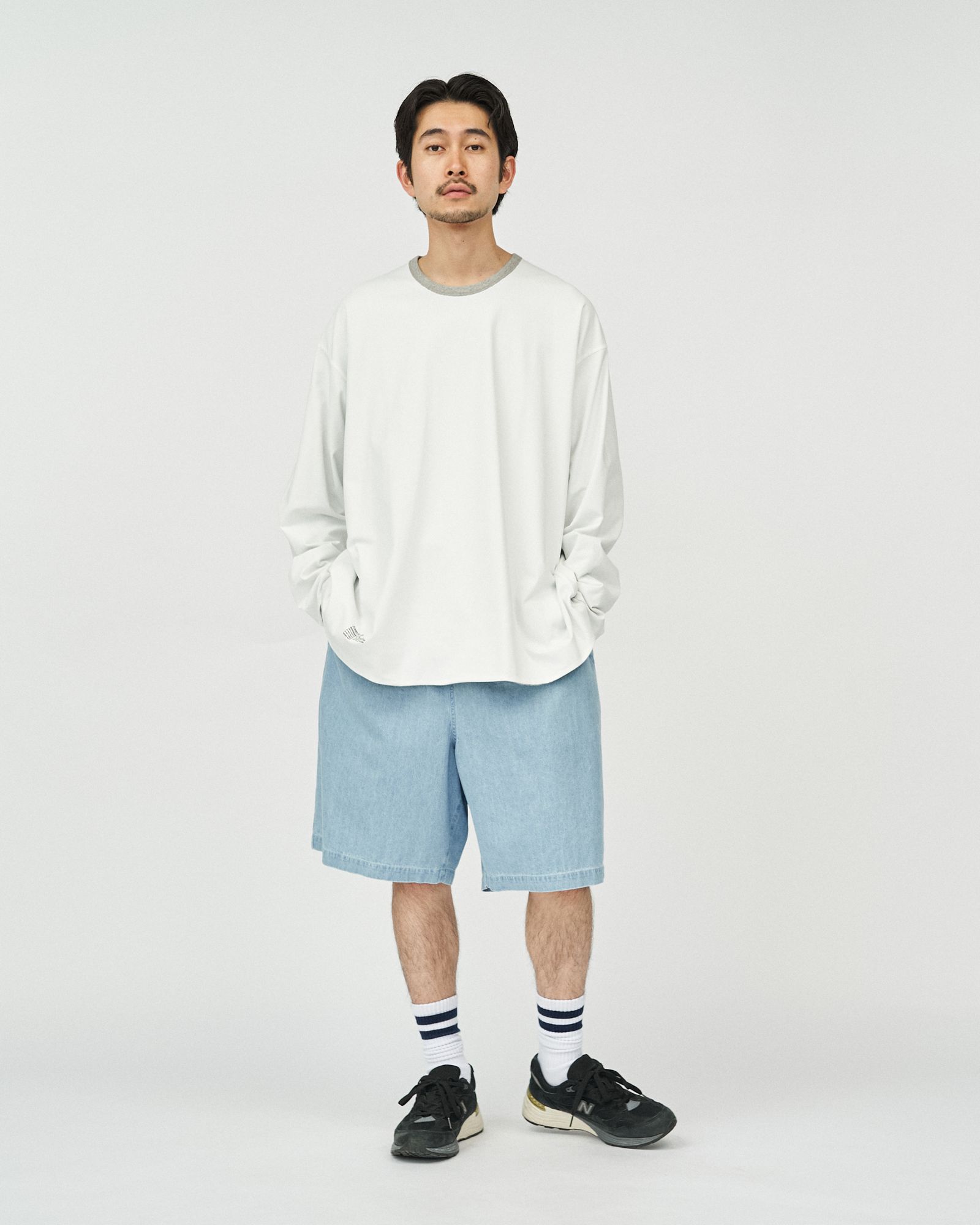 フレッシュサービス REVERSIBLE L/S TEE (FSC252-70041)H.GRAY