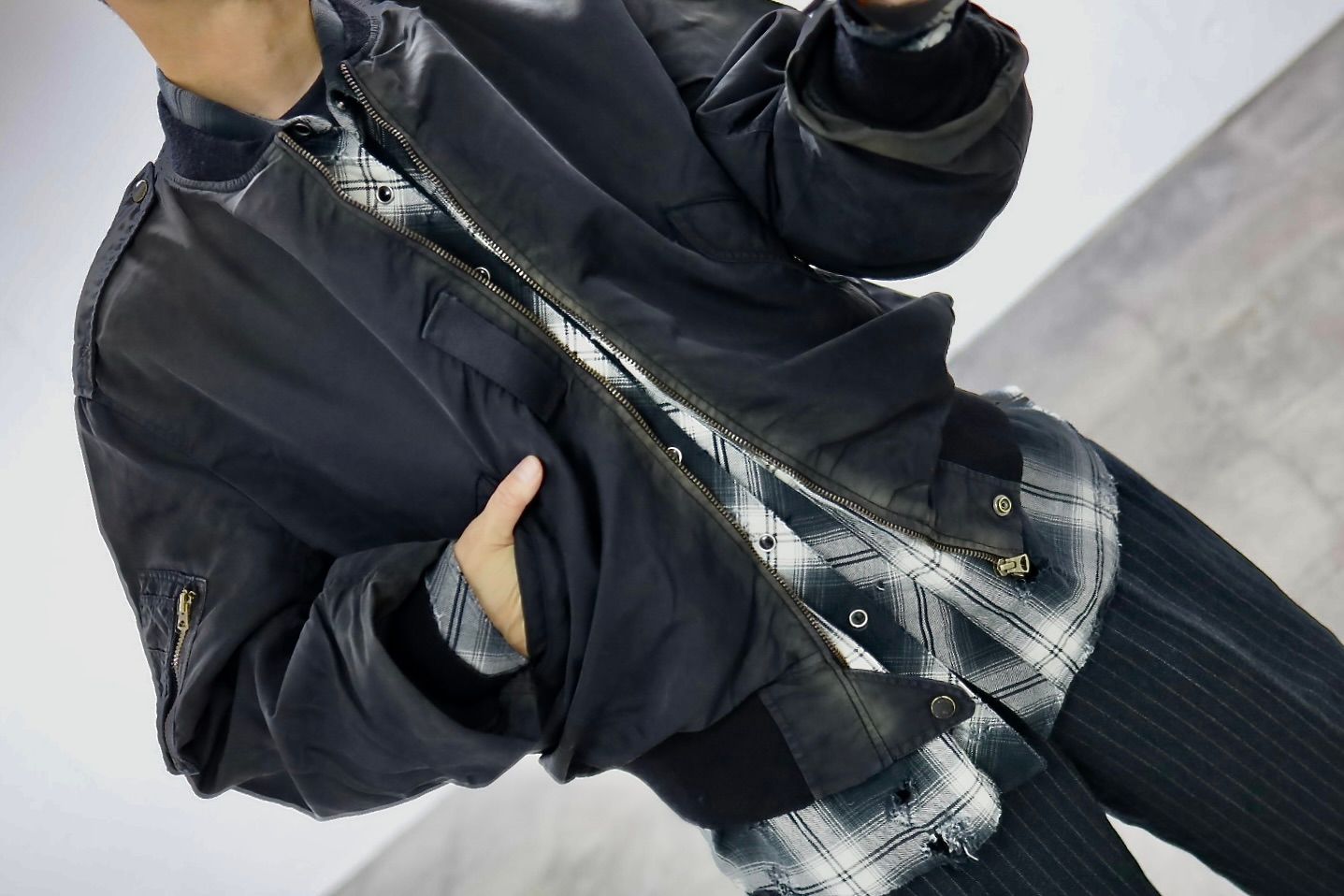 BOW WOW 25FWバウワウ ジャケットL-2B FLIGHT JACKET AGED(BW252-L2FJ) AGED BLACK