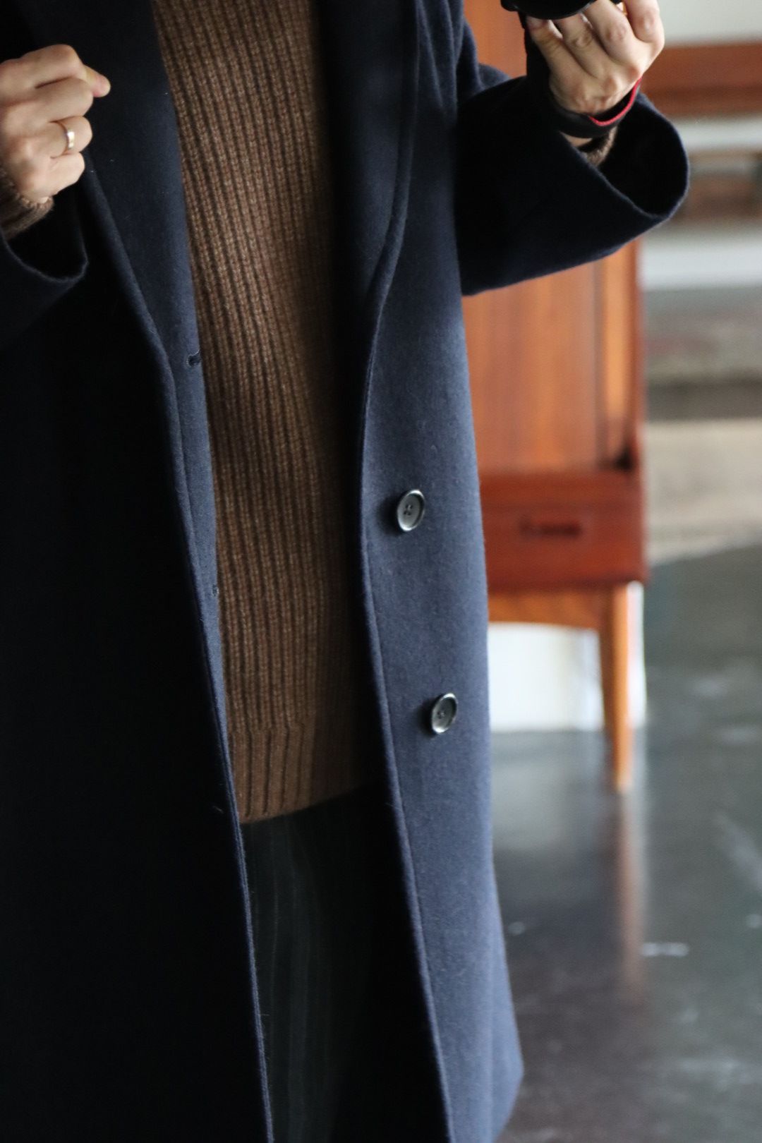 A.PRESSE Chester Coat"NAVY"style.2021.9.18.