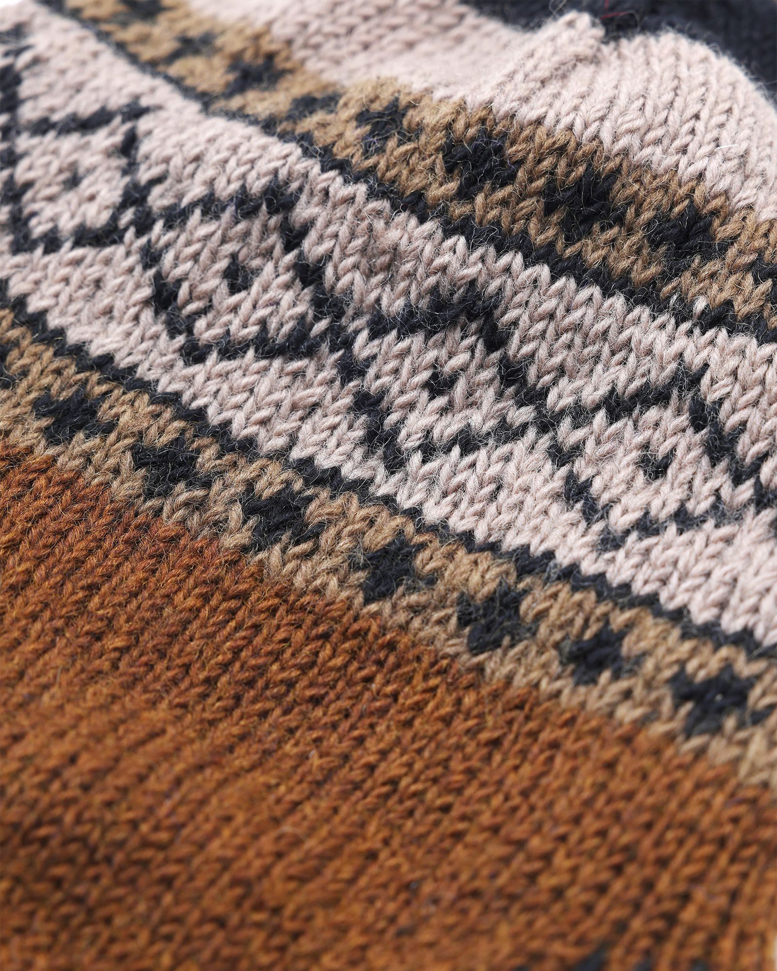 セダンオールパーパス FW25 Hand Knit Ear Flap Beanie(SD25F-CP06)Brown × Black☆11月1日(土)発売!