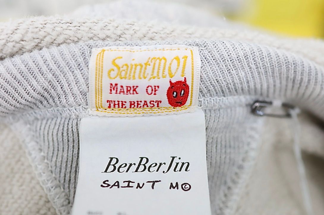 セントマイケル25AWベルベルジンコラボ BB_AFTER HOODED HOODIE(SM-HR1-0000-C55)GRAY