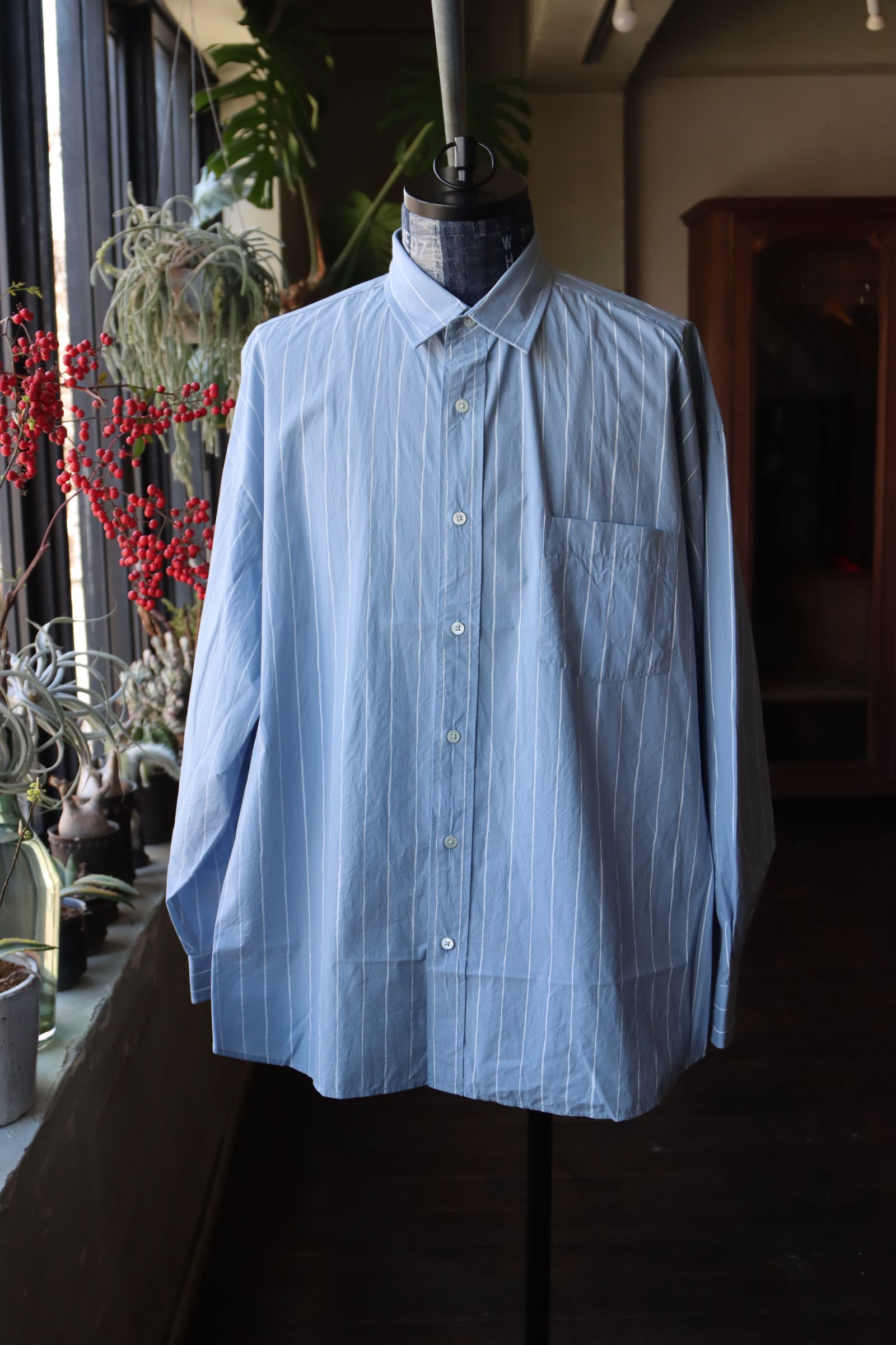 S.F.C 24SS エスエフシー SFC STRIPE SHIRT(SFCSS24S02)Sax☆2月24日(土)発売！