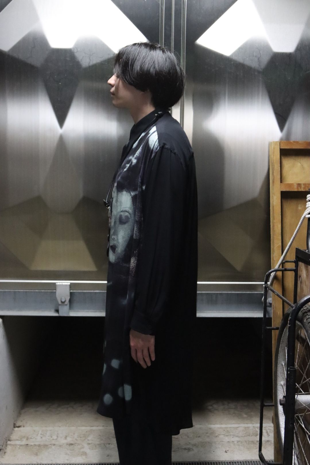 yohji yamamoto プリントオーバーサイズシャツ style.2022.12.11