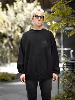 グラフペーパー AZUMA Terry Crew Neck Sweat(GU263-70248B)BLACK☆10月3日(土)発売！