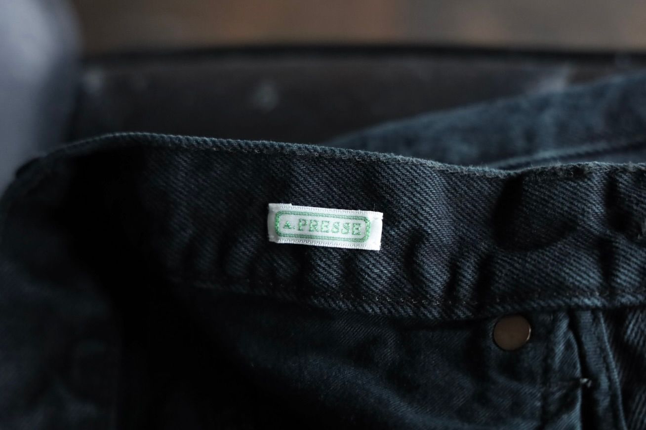 アプレッセ 2025 STYLE2 Black Washed Wide Denim Pants(25AAP-04-18)BLACK☆9月13日(土)発売！