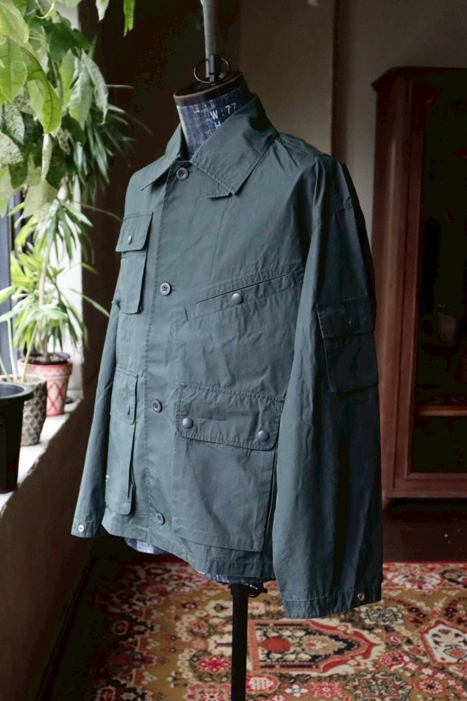 フレッシュサービス WAXED POPLIN FISHING JACKET (FSC253-20117)DARK GREEN