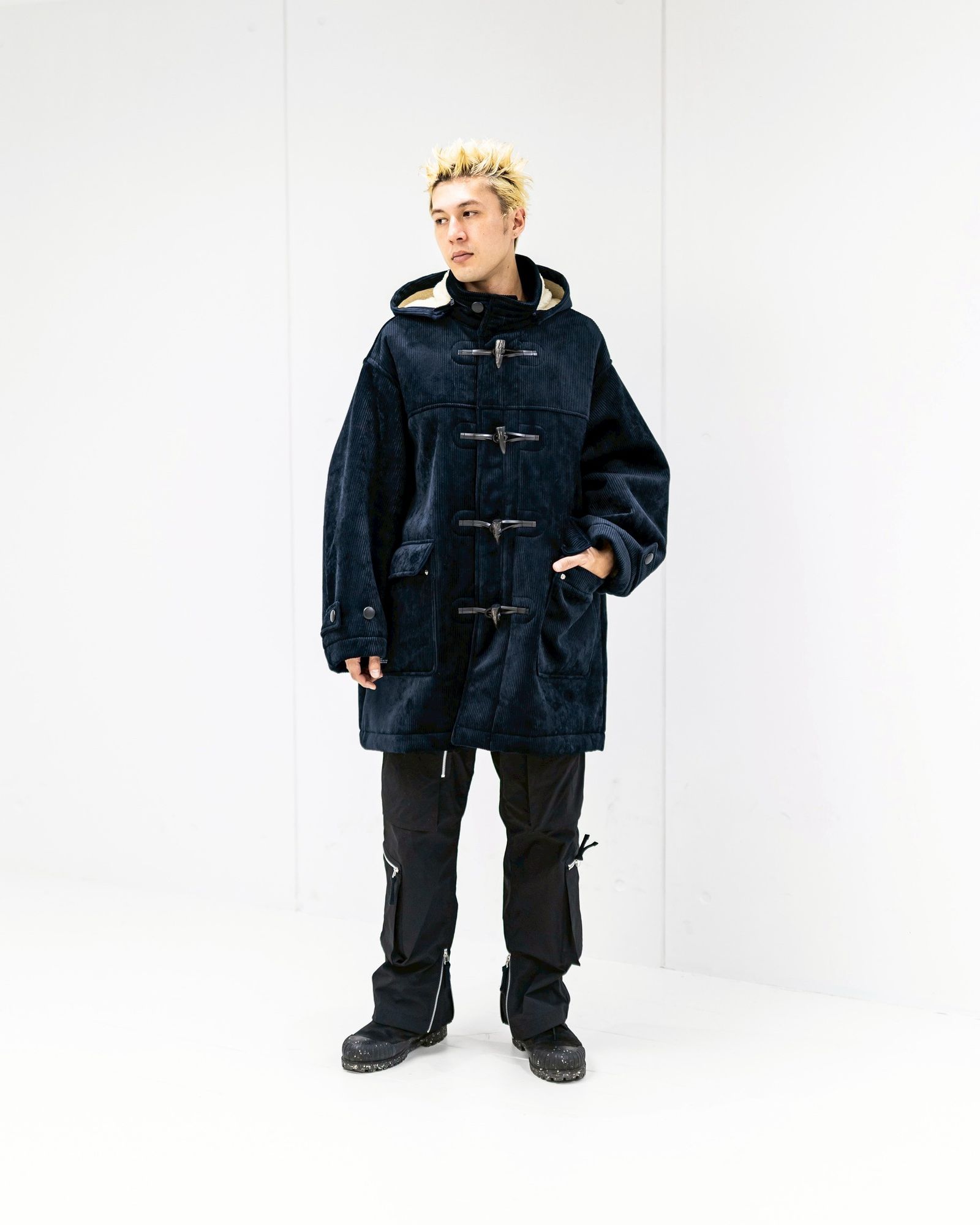 フレッシュサービス SHERPA CORDUROY DUFFLE COAT(FSC254-10064)NAVY☆11月22日(土)発売！