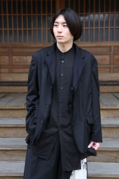 Yohji Yamamoto pour Homme 2020AW 新作 M-3BS 重ねST止レイヤードジャケット(HR-J10-802)style.2020.11.23.