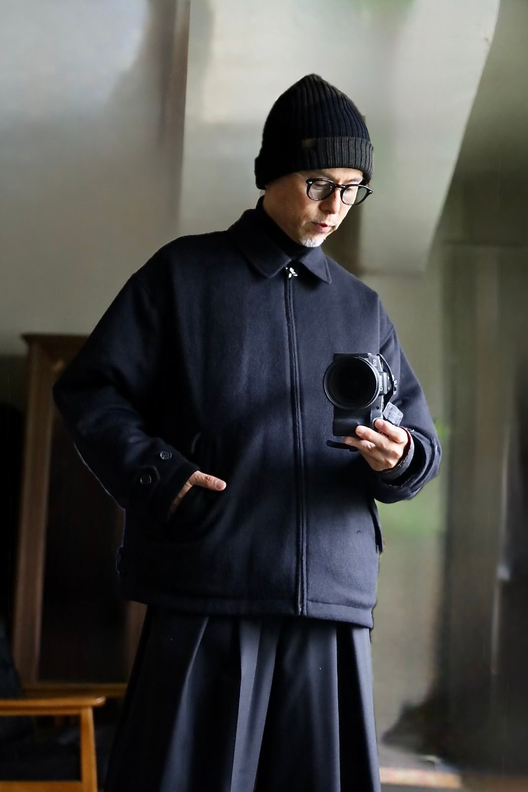 COMME des GARCONS HOMME 26FW リバーシブルキルティングジャケット"BLACK"スタイル