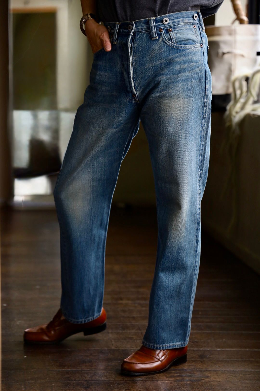 アプレッセ 25SS No.2 Washed Denim Pants(AP-4008)INDIGO