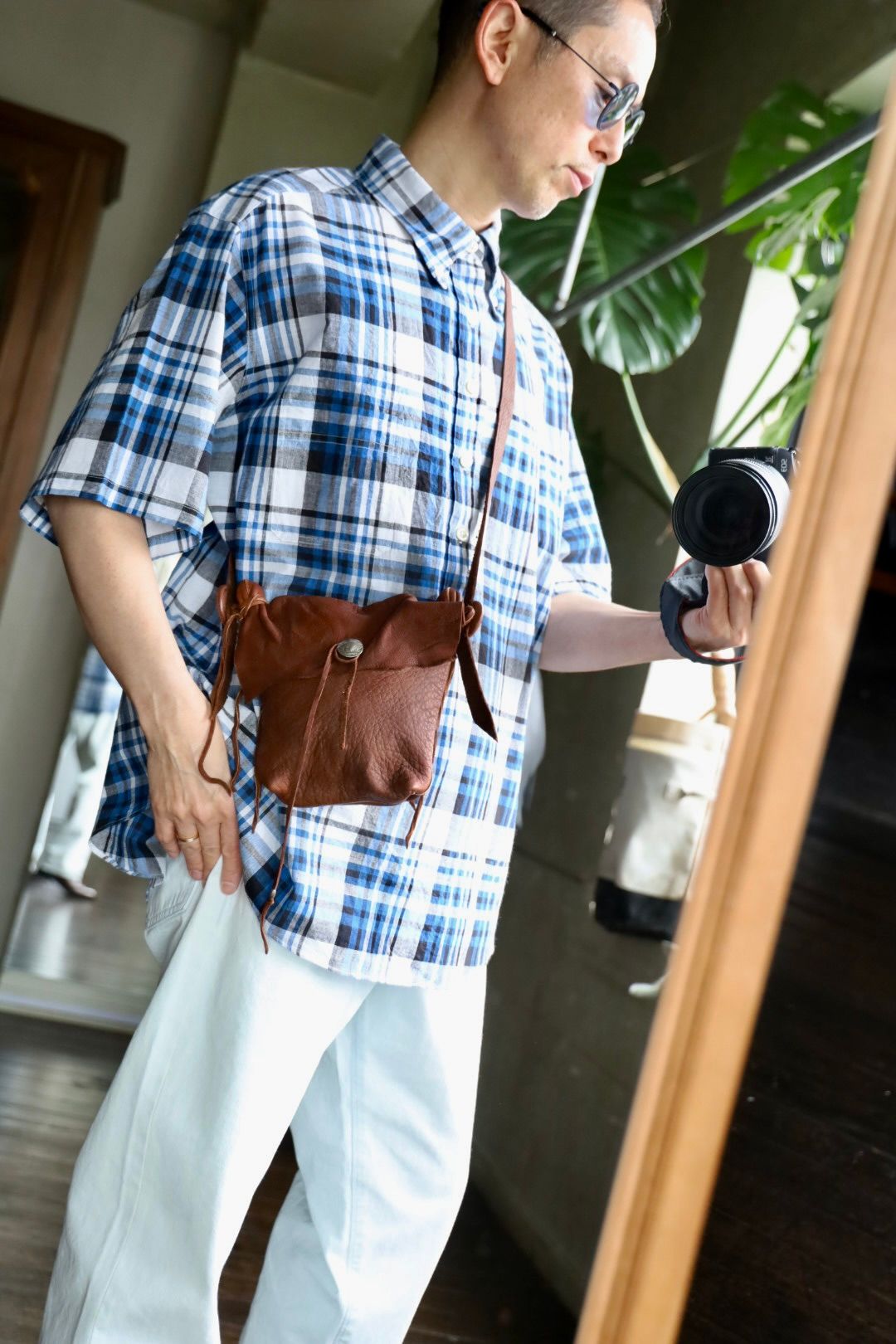 ファウンダ 25SS PULLOVER SHIRT(015FD251010)BLUE/WHITE