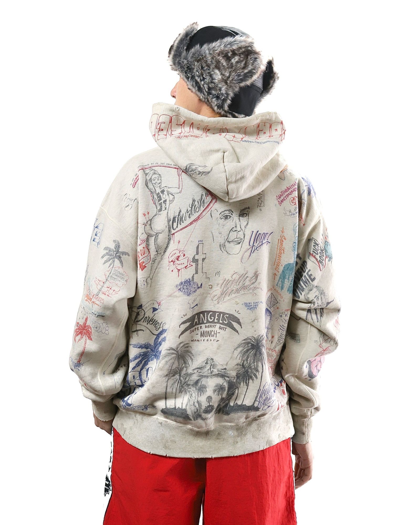 新規購入 SM-YS8-0000-C11×ボーンレイズド Hoodie Paint Raised X 24SS