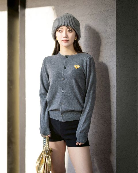 PLAY COMME des GARCONS  ROUND NECK CARDIGAN style.2025.12.13