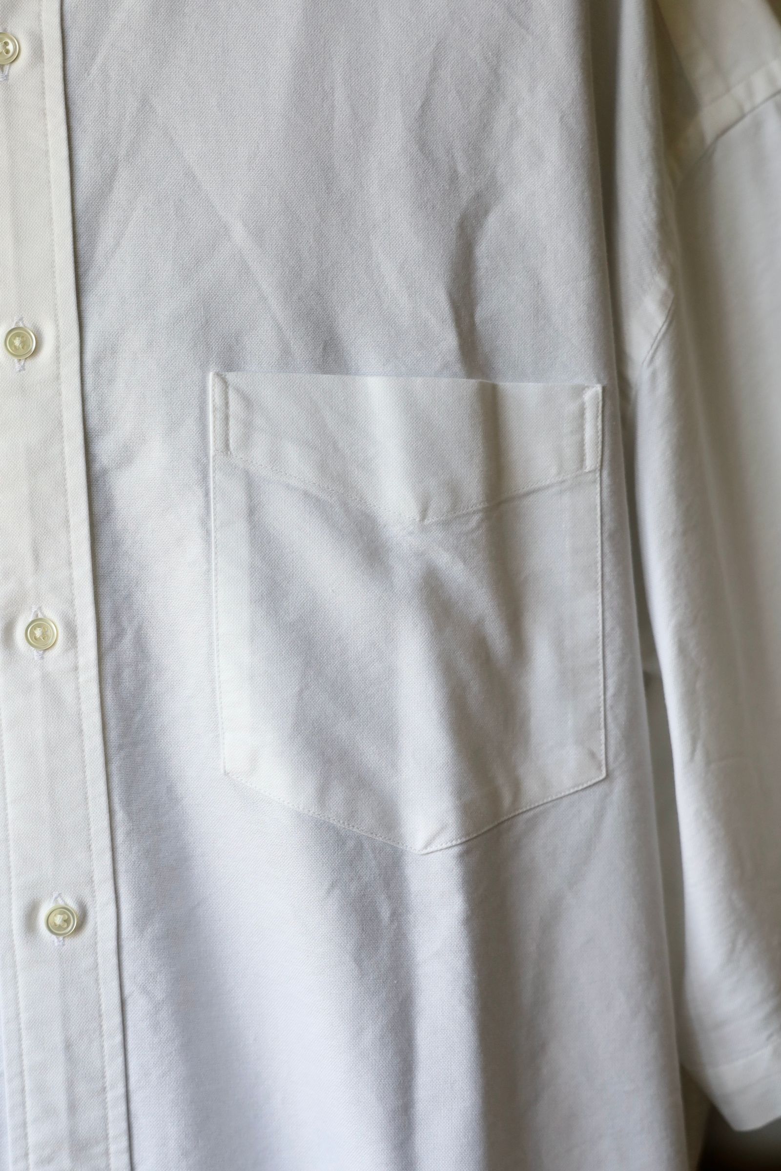 グラフペーパー Oxford S/S Oversized B.D Shirt(GM252-50076B)WHITE☆6月21日(土)発売！