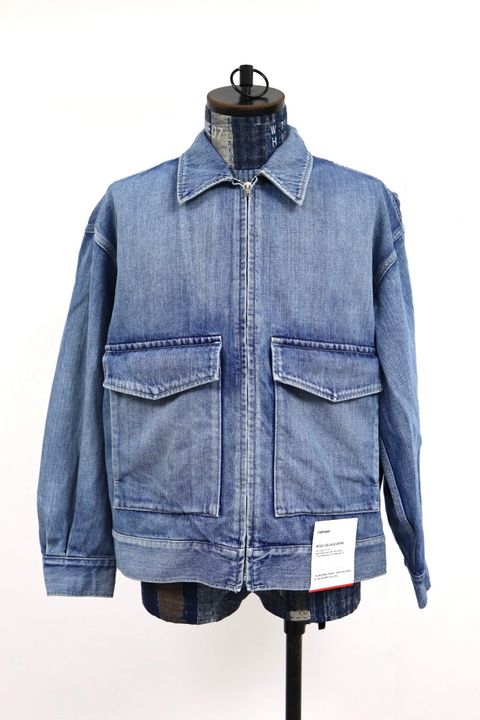 グラフペーパー Selvage Denim Zip Jacket(GU261-20056LB) INDIGO_LIGHT FADE★1月24日(土)発売！