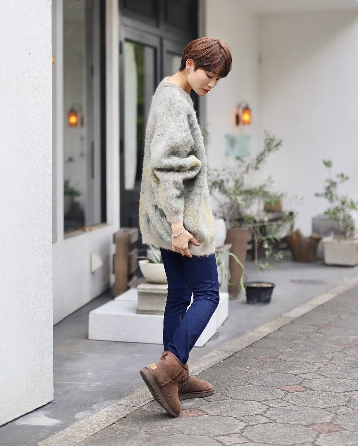 YOKE 新作LANDSCAPE MOHAIR JACQUARD CREWNECK SWEATER style.2023.10 ...