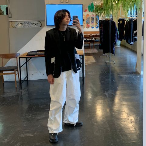 sulvam 2020AW Gabardine classic short jacket "BLACK" style.2020.7.10.