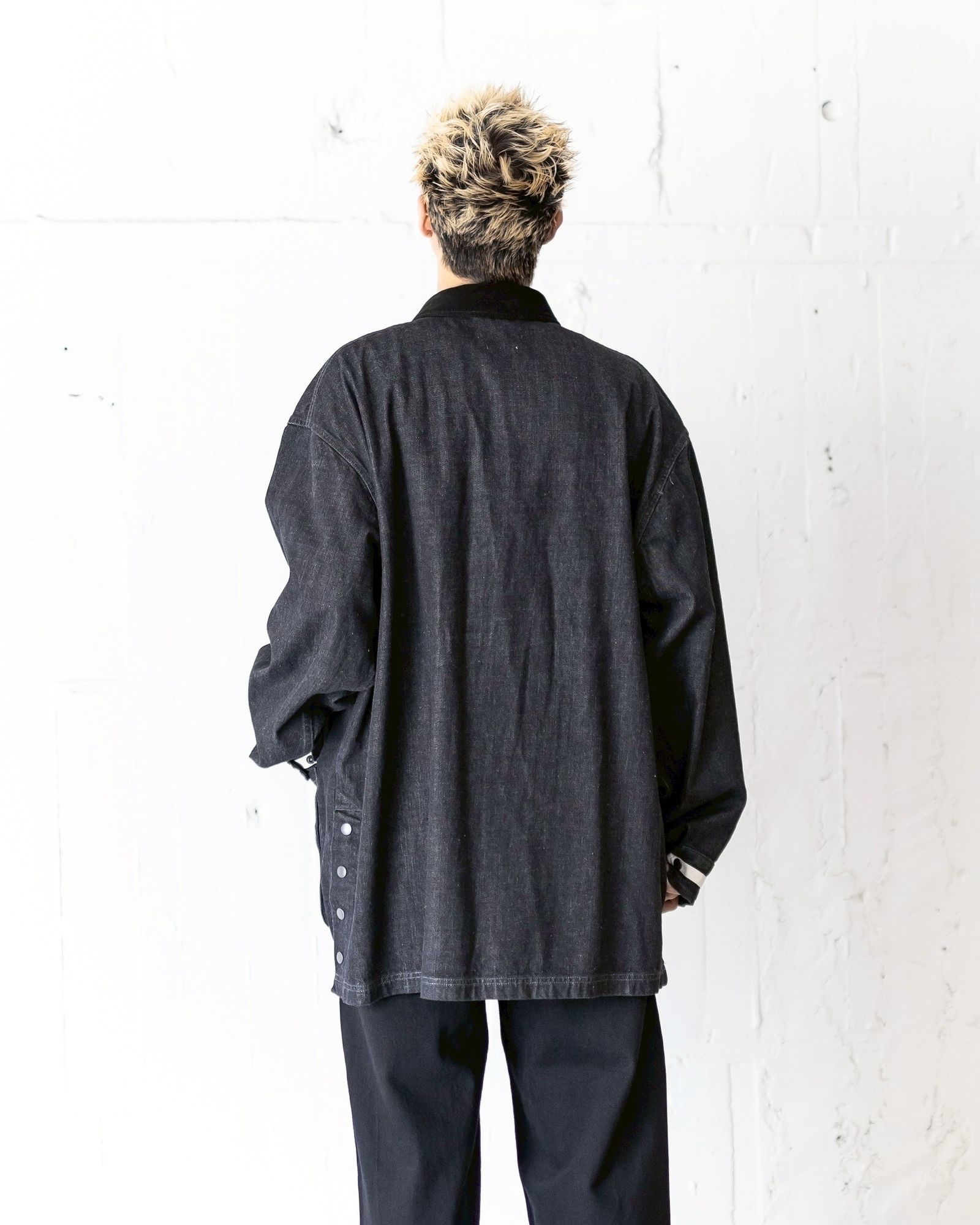 ヨーク 25FW コート Denim Coverall Half Coat(YK25FW01065C)BLACK