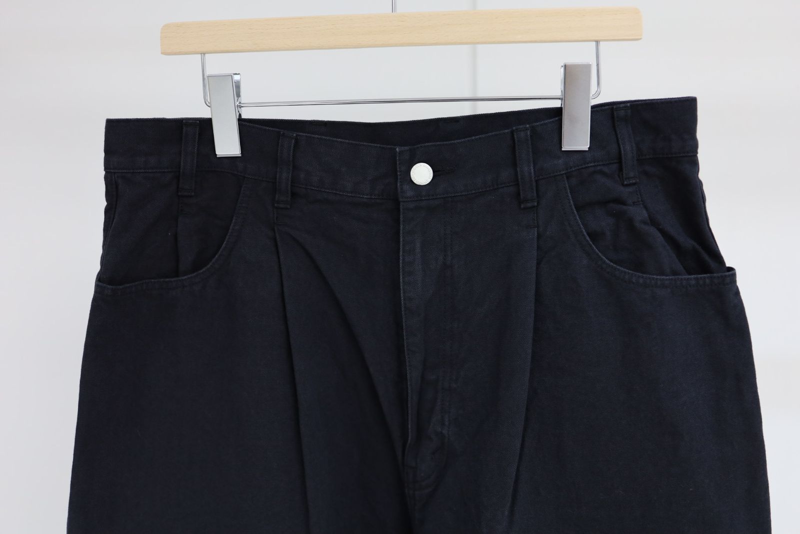 コムデギャルソンオム26SS 綿キャンバス×多素材MIXパンツ(HQ-P024-051)BLACK MIX☆新作発売！