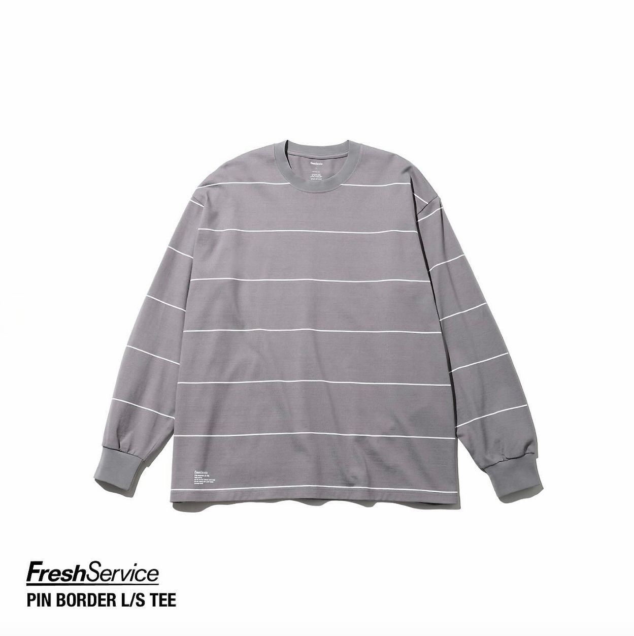 FreshService PIN BORDER L/S TEE(FSC261-70261)GRAYxWHITE ☆2月14日(土)新作発売！