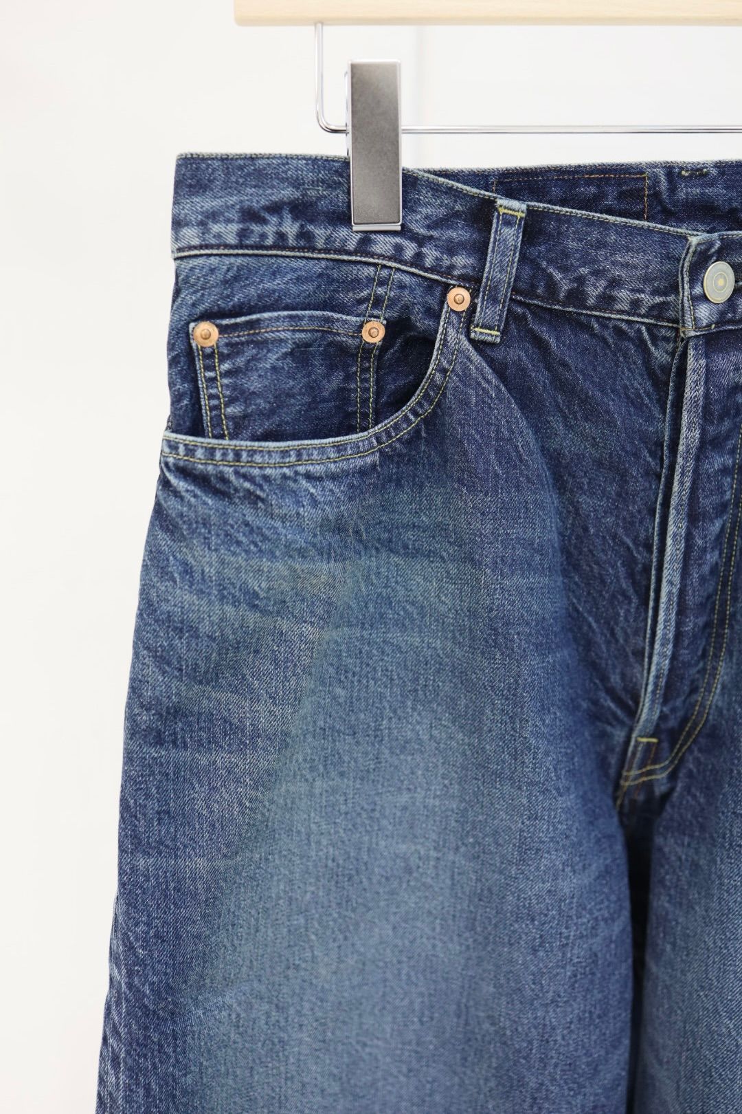 ブラームスルーツストック 26SS 13.5oz Denim Pants Wide(bROOTS25F8S26USD)USED-Indigo☆3月13日(金)新作発売！