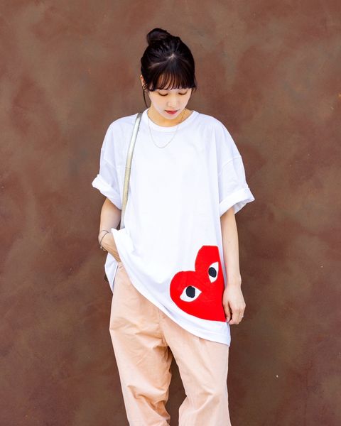 PLAY COMME des GARCONS 新作オーバーサイズロゴTシャツstyle.2025.6.28