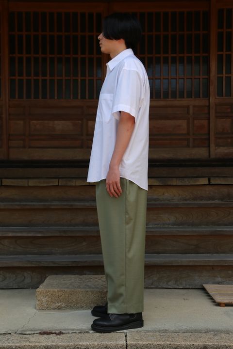 Dulcamara Broad Oversized S/S Regular Collar Shirt(GM212-50625B) style.2021.5.30