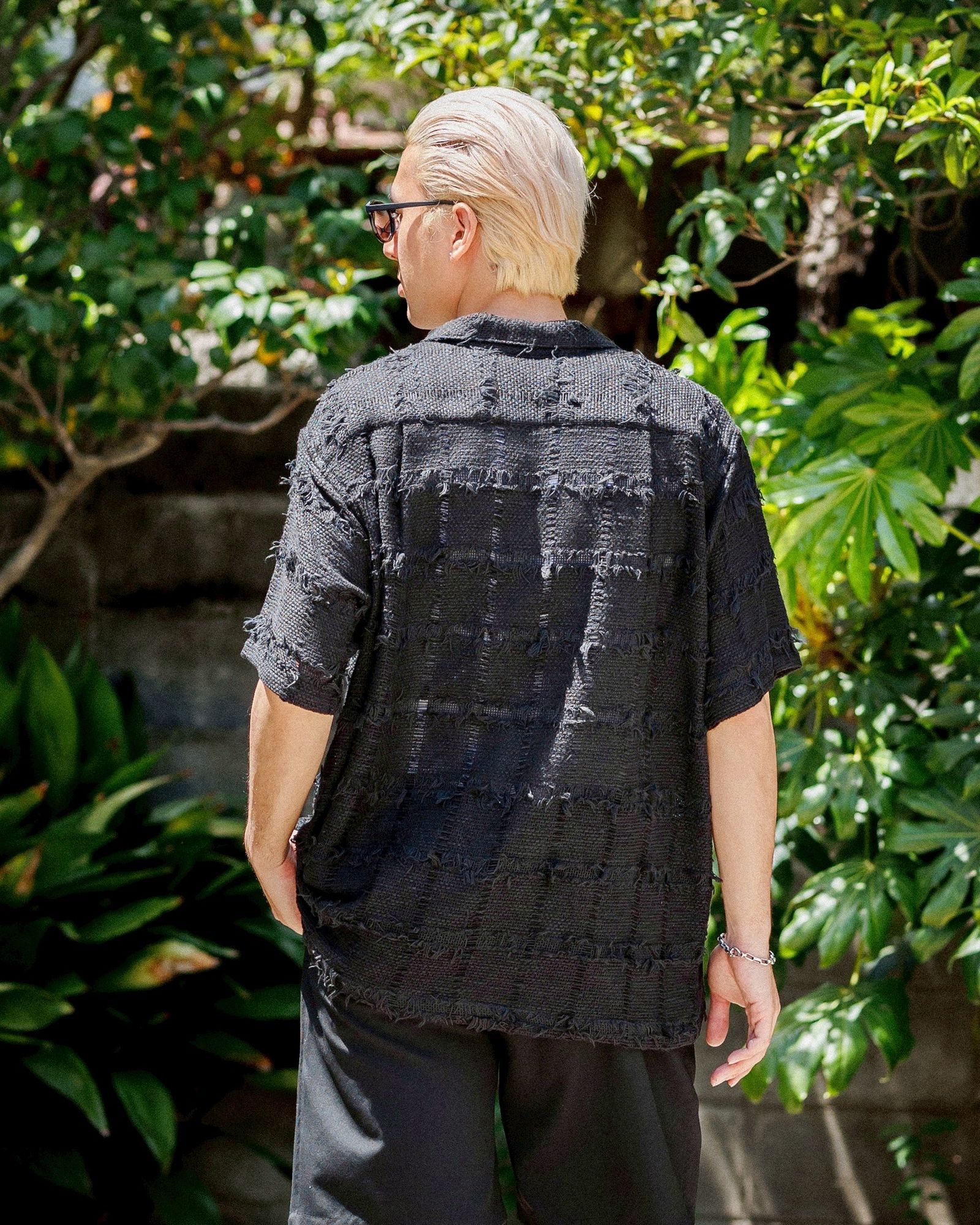 YOKE FRINGE CHECK TWEED OPEN COLLAR SHIRT 5月3日(土)新作発売！