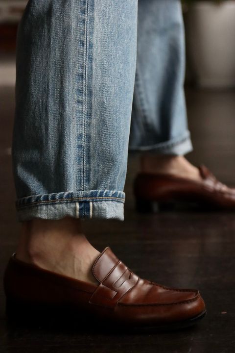 A.PRESSE アプレッセ22FW Washed Denim Pantsスタイル