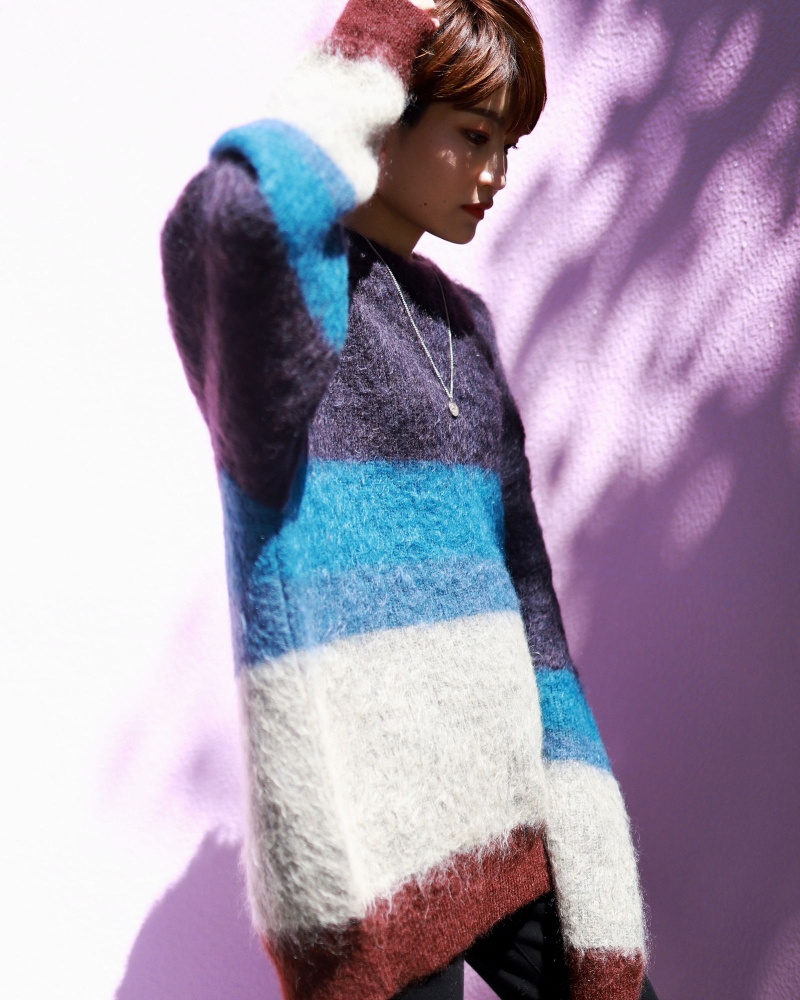 YOKE - ヨーク23AW MOHAIR BORDER CREWNECK SWEATER(YK23FW0572S YOKE - ヨーク23AW MOHAIR BORDER CREWNECK SWEATER(YK23FW0572S
