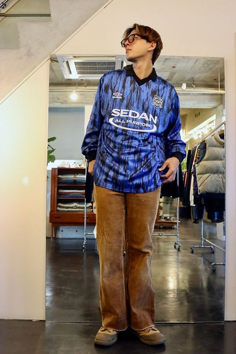 SEDAN ALL-PURPOSE 23FW UMBRO Game Shirt"Blue×Black"スタイル