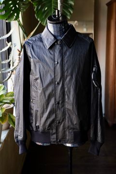 コムデギャルソンオム25SS 綿ラミーツイルウレタンコーティングジャケット(HO-J024-051)BLACK