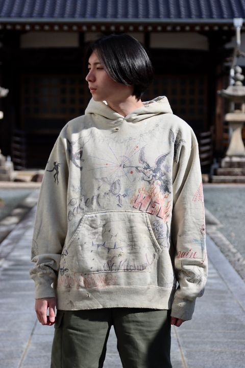 Saint Mxxxxxx × Dr.Wooコラボフーディーstyle.